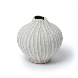 Lindform Line Vase Sand white stone stripe, small