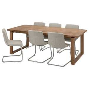MÖRBYLÅNGA / LUSTEBO Tisch und 6 Stühle
