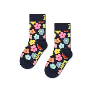 Marineblaue Kinder Flower Crew Socken