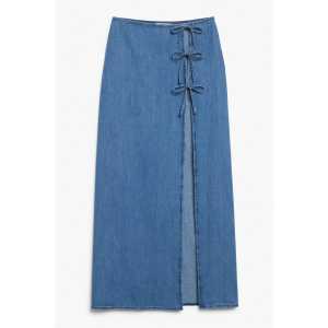 Monki Langer Jeansrock Blau, Röcke in Größe 40. Farbe: Blue