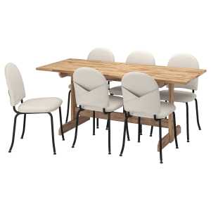 NACKANÄS / EBBALYCKE Tisch und 6 Stühle