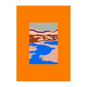 Paper Collective Orange Landscape Poster 50 x 70cm