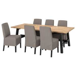 SKOGSTA / BERGMUND Tisch und 6 Stühle