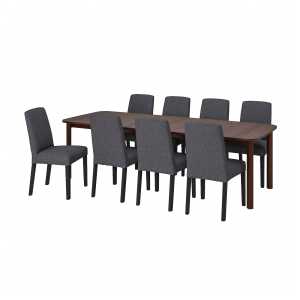 STRANDTORP / BERGMUND Tisch und 8 Stühle