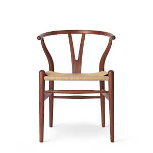 Stuhl CH24 Wishbone Chair Mahagoni geölt Geflecht natur