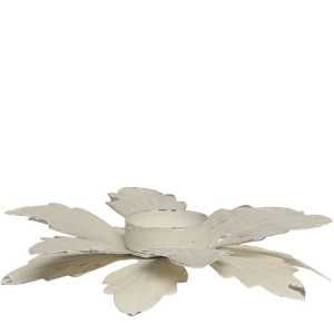 Teelichthalter mit Blumenmuster, Höhe 4 cm x ∅17 cm