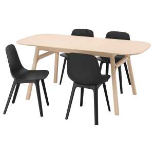 VOXLÖV / ODGER Tisch und 4 Stühle