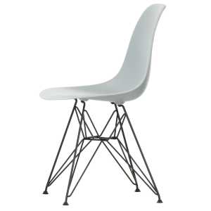 Vitra - Eames Plastic Side Chair DSR, basic dark / hellgrau (Filzgleiter basic dark)
