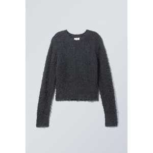 Weekday Flauschiger Pullover Judi Dunkelgrau in Größe XL. Farbe: Dark grey