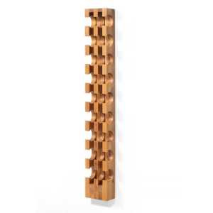 Woodek Design Weinregal für 9 Flaschen aus geölter Eiche, 145 cm (H) x 20 cm (B) x 11 cm (T), 1-tlg., Flaschenregal aus Massivholz