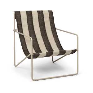 ferm LIVING Desert Loungesessel Cashmere, off-white, chocolate
