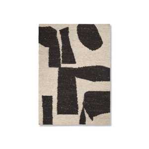 ferm LIVING - Piece Teppich, 140 x 200 cm, off-white / coffee