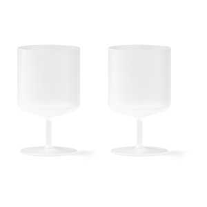 ferm LIVING Ripple Weinglas 2er Pack Frosted