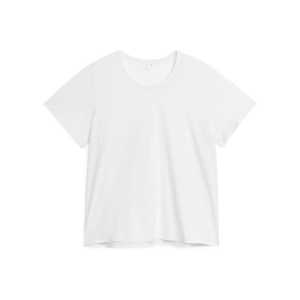 Arket Leichtes T-Shirt aus Baumwolle Weiß in Größe M. Farbe: White