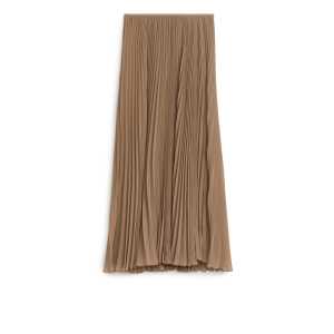 Arket Plissierter Chiffonrock Braun, Röcke in Größe 36. Farbe: Brown