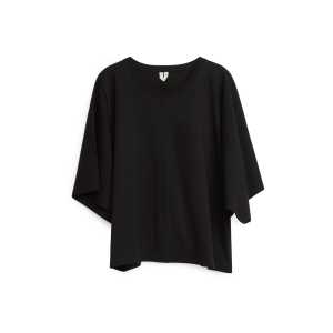 Arket Relaxed T-shirt Black, Tops in Größe S