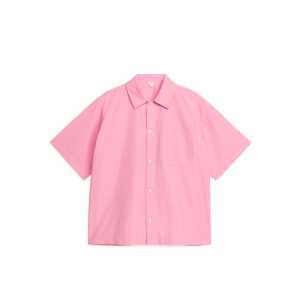 Arket Stückgefärbtes Hemd Rosa, Freizeithemden in Größe 54. Farbe: Pink