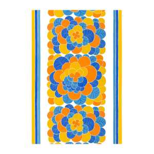 Arvidssons Textil Cirrus Stoff Orange-blau