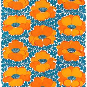 Arvidssons Textil Love Stoff Blau-orange