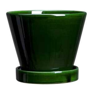 Bergs Potter Julie Blumentopf glasiert Ø11cm Green emerald