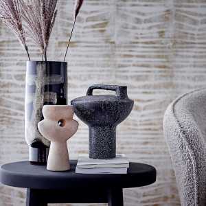 Bloomingville - Vefa Vase, H 28,5 cm, schwarz
