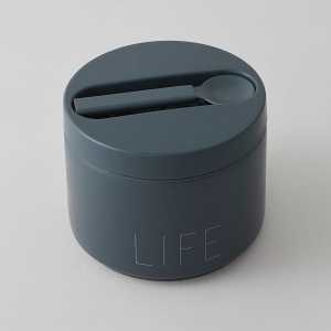 Design Letters - Travel Life Thermo Lunch Box small, Life / myrtle green