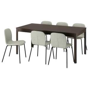 EKEDALEN / KARLPETTER Tisch und 6 Stühle