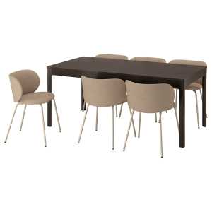 EKEDALEN / KRYLBO Tisch und 6 Stühle