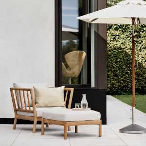 Fritz Hansen - Skagerak Tradition Outdoor Lounge Chair, Teak / honiggelb
