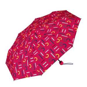HAPPY RAIN Geldbörse Happy Rain Taschenschirm mit Shopper supermini wirh shopper letterjam pink (Stück, 1-tlg., Stück), Freizeit, modisch