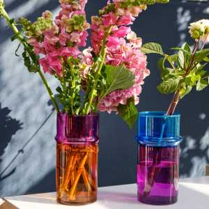 HAY - Marokkanische Vase S, pink / blau
