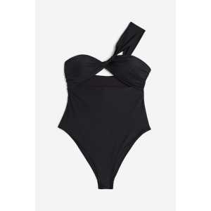 H&M Badeanzug mit Cut-outs und wattierten Cups Schwarz, Badeanzüge in Größe 50. Farbe: Black