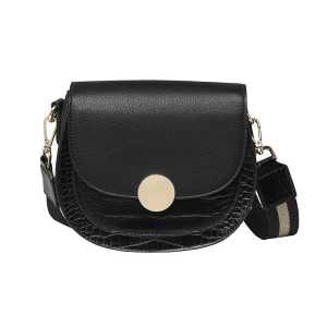 Handtasche Minka, L21.5 x B7.5 x H17cm, schwarz