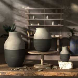 Kähler Design - Omaggio Circulare Vase, H 12.5 cm, anthrazit grau