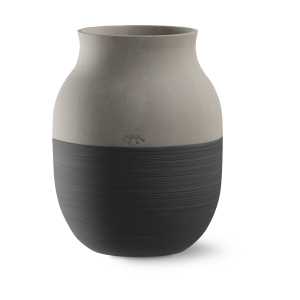 Kähler Omaggio Circulare Vase H20 cm Anthrazitgrau