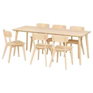LISABO / LISABO Tisch und 6 Stühle