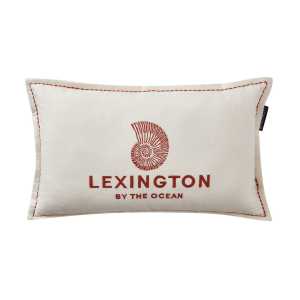 Lexington Logo Embroidered by the ocean Kissen 30x50 cm White