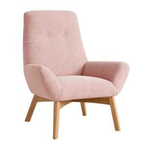 MONDO Sessel INGA Cosmopolitan rosa - Füße aus Eiche