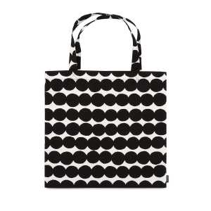 Marimekko - Räsymatto Einkaufstasche, schwarz / weiß