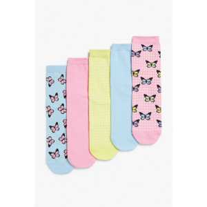 Monki 5er-Pack Socken mit Schmetterlings-Print Schmetterlinge in Größe 36/38. Farbe: Butterflies