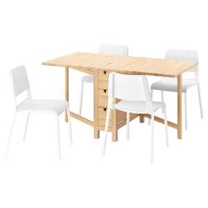 NORDEN / TEODORES Tisch und 4 Stühle