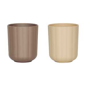 OYOY Pullo Becher 2er-Pack Taupe-Vanilla