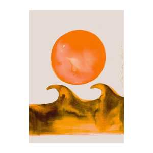 Paper Collective Sunset Waves Poster 50 x 70cm