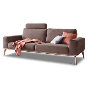 SCHÖNER WOHNEN-Kollektion Sofa 2-Sitzer STAGE Stoff Trend chestnutbraun - verstellbares Rückenteil - B/T. 200 x 104 cm