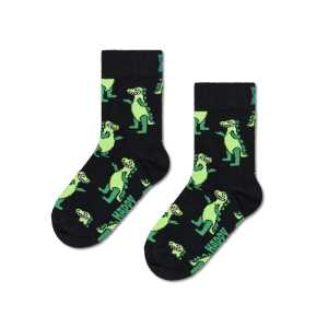Schwarzes 2er-Pack Dino Crew Socken
