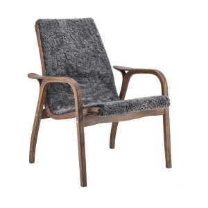 Swedese Laminett Sessel Eiche/Lammfell Special Edition Rubio Monocoat Chocolate-Charcoal