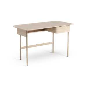 Swedese Luna Schreibtisch mit Schublade Eiche weiß pigmentiert