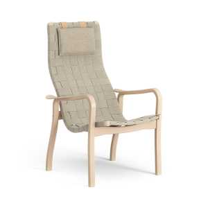 Swedese Primo Sessel hoch mit Nackenkissen Buche lackiert Natur