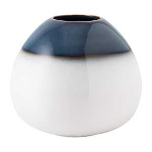 Villeroy & Boch Lave Home egg-shaped Vase 13cm Blau-weiß