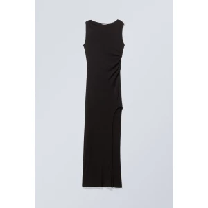 Weekday Drapiertes Kleid Joan, Alltagskleider in Größe XL. Farbe: Black